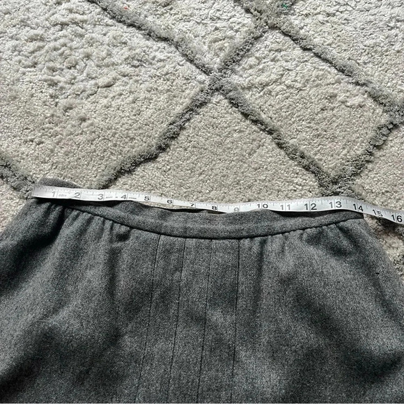 Vintage wool gray midi skirt pleated high rise 28 - Picture 13 of 13
